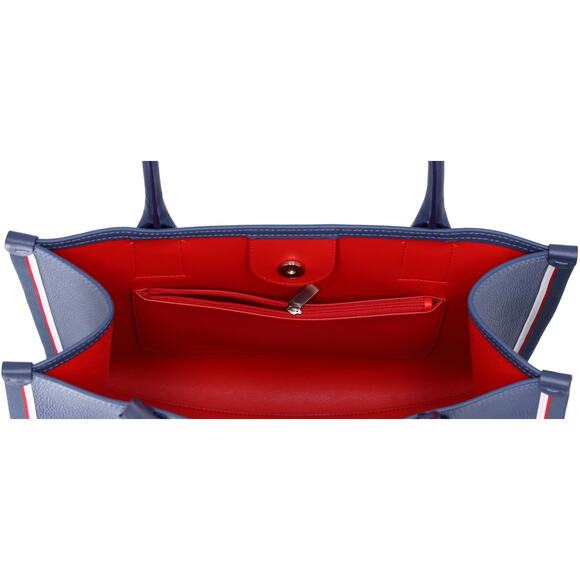 Christian Louboutin Nastrolbi Tote Bag Blue Red White Leather - Picture 6 of 8